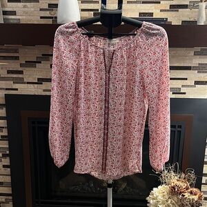 Max Studio Red Floral Women's Blouse